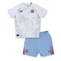 Aston Villa Fotballklær Bortedraktsett Barn 2023-24 Kortermet (+ korte bukser)
